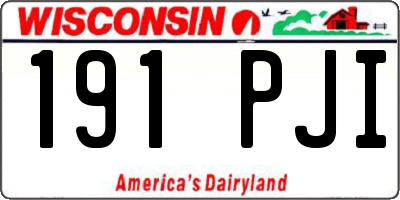 WI license plate 191PJI