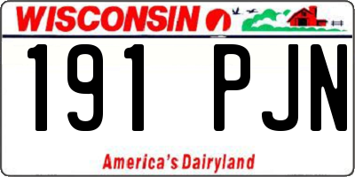 WI license plate 191PJN