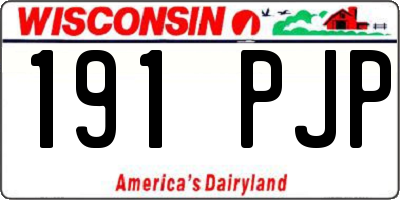 WI license plate 191PJP