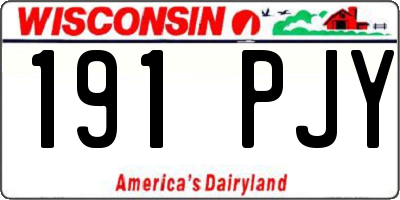 WI license plate 191PJY