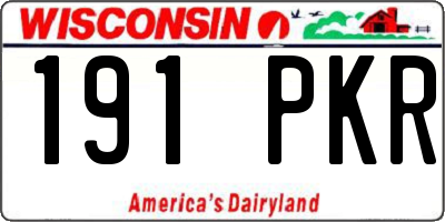 WI license plate 191PKR