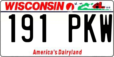 WI license plate 191PKW