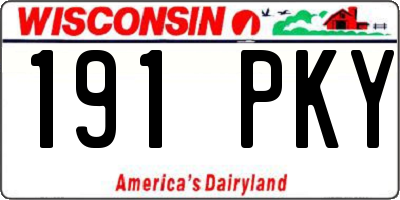 WI license plate 191PKY