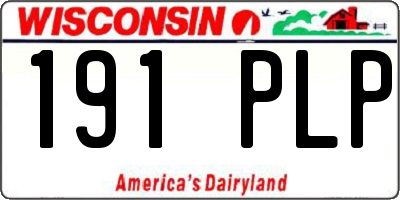 WI license plate 191PLP