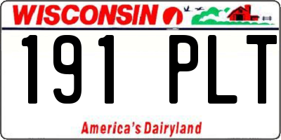 WI license plate 191PLT