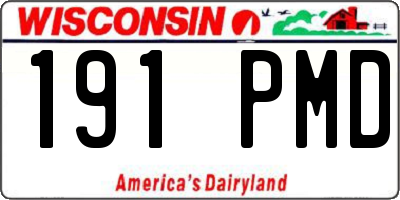 WI license plate 191PMD