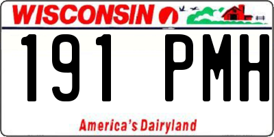 WI license plate 191PMH
