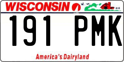 WI license plate 191PMK