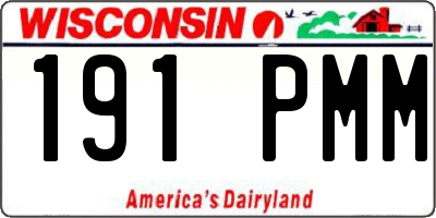 WI license plate 191PMM