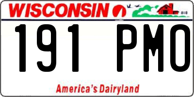 WI license plate 191PMO