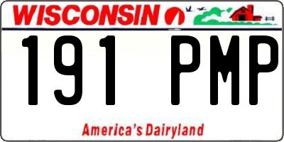 WI license plate 191PMP
