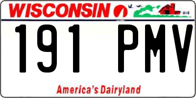 WI license plate 191PMV