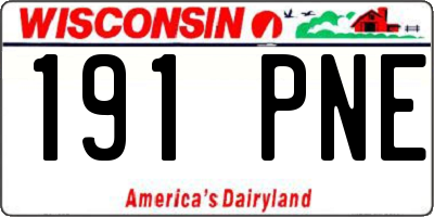 WI license plate 191PNE