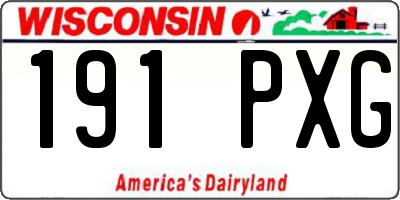 WI license plate 191PXG