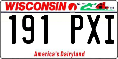 WI license plate 191PXI