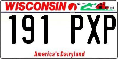 WI license plate 191PXP