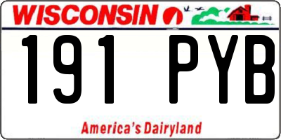 WI license plate 191PYB