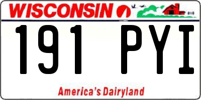 WI license plate 191PYI