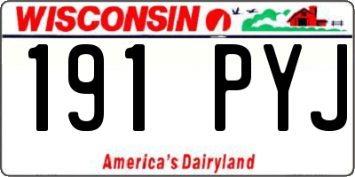 WI license plate 191PYJ