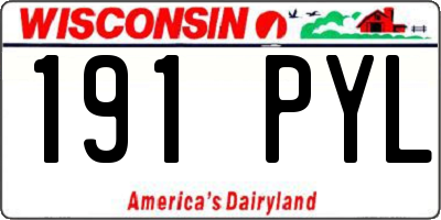 WI license plate 191PYL