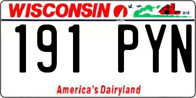 WI license plate 191PYN