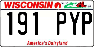 WI license plate 191PYP