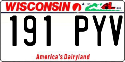 WI license plate 191PYV