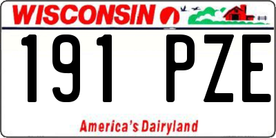 WI license plate 191PZE