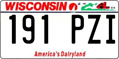 WI license plate 191PZI