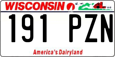 WI license plate 191PZN
