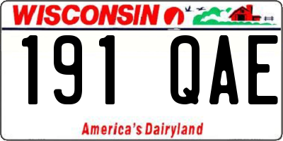 WI license plate 191QAE