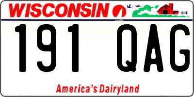 WI license plate 191QAG