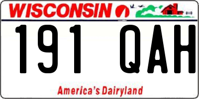 WI license plate 191QAH