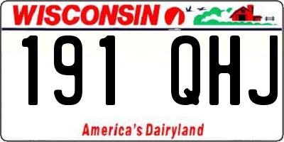 WI license plate 191QHJ