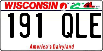 WI license plate 191QLE
