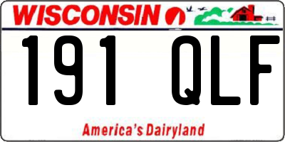WI license plate 191QLF
