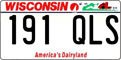 WI license plate 191QLS