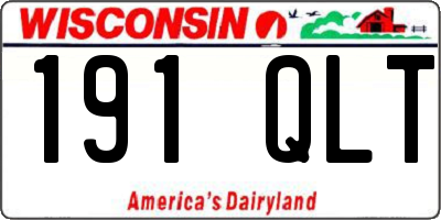 WI license plate 191QLT
