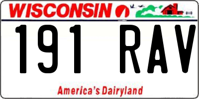 WI license plate 191RAV