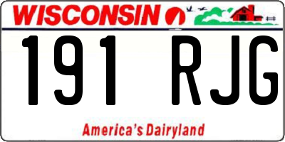 WI license plate 191RJG