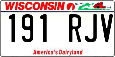 WI license plate 191RJV