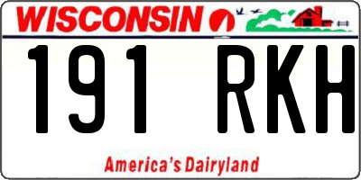 WI license plate 191RKH