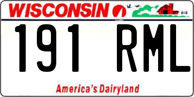 WI license plate 191RML