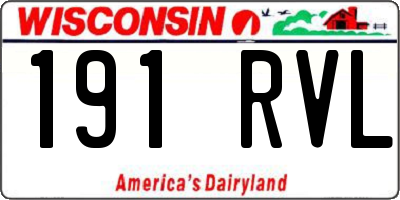 WI license plate 191RVL