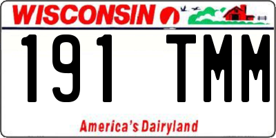 WI license plate 191TMM