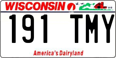WI license plate 191TMY