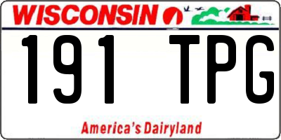 WI license plate 191TPG