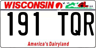 WI license plate 191TQR