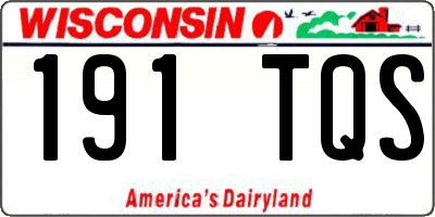 WI license plate 191TQS