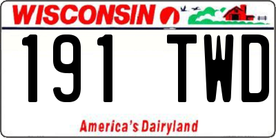 WI license plate 191TWD